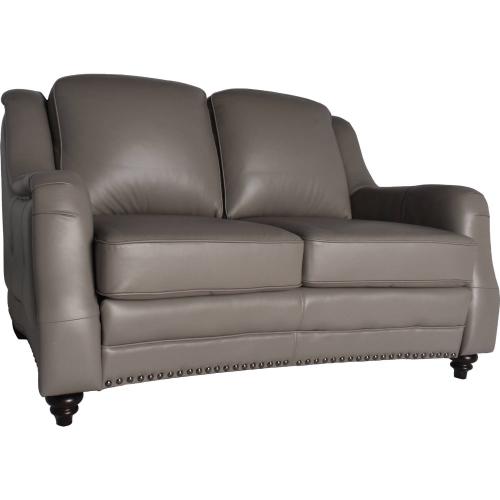 Victoria Loveseat in Grey Top Grain Leather